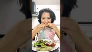 Chicken wings + salad + kamote #minimukbang #food #mukbang #omad #eating 
