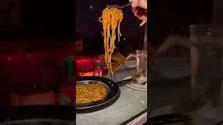 Spaghetti with meat balls@Dramz a roof top restobar#qutubminar#delhi