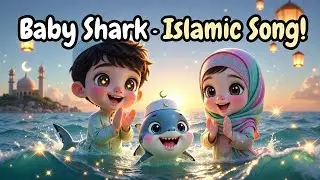 Baby Shark Islamic Version 🦈🌙 | Fun Ramadan Kids Nasheed | 3D Cartoon Islamic Song for Childre