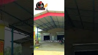 Low budget Godown - Simple shed work - Low Cost Shed. 7797612563 #construction #shorts #grill #viral