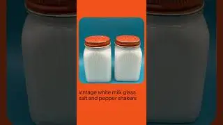 vintage white milk glass salt and pepper shakers