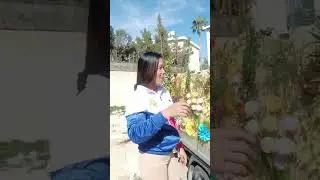 The Making  truck flower float grand carnavalle festival Limassol Cyprus