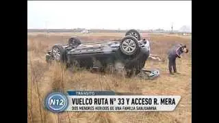CANAL 12 T.Lauquen - Villavicencio (accidente en ruta 33)