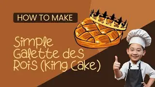 Son making very simple Galette des Rois (The King cake in France) 👑 #cooking #baking #kingcake