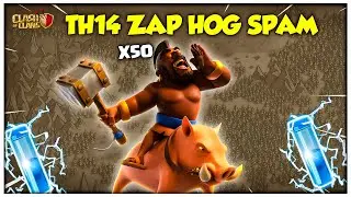 Victory 100℅ !! TH14 Mass Hog Attack Strategy | Th14 Zap Hogs | Clash of Clansl