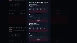 ⚽Wagersmith.com - 29th November Results #bets #ai #football #fotballgame #sports #roi #predictions