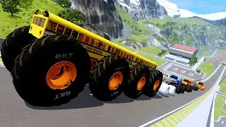 Epic High Speed monster trucks jumps stunts & crashes #101 | BeamNG Drive