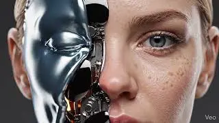 AI-Generated Fluid Animation of a Face Turning Into a Robot