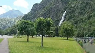 Pissevache Waterfall . Beautiful Switzerland.
