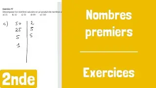 Exercices : Nombres premiers (arithmétique)