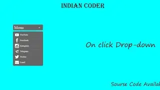How to make a onclick Drop-down menu, using HTML CSS & JavaScript with source code