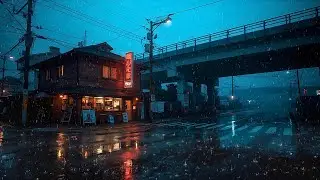 Tokyo 90s Rain Nostalgic 🌧️ Late Night Lofi Under Neon Lights