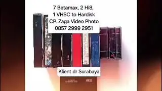 Transfer Kaset Betamax Pal & NTSC, SVHS, VHS Pal / NTSC,  VHS C, Hi8, Mini DV, DVD, VCD to Flashdisk