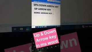Up and down arrow key in ms word #shorts #video #trending
