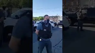 Newburgh City Councilman Omari Shakur recording police activity on Sunday, May 17, 2020