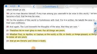 Glory Not In Men, All Things Are Yours! We Must Walk In Faith Of What Is Ours!