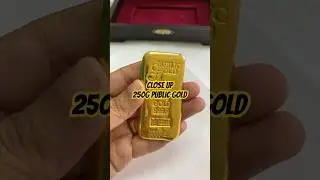 Close up 250g goldbar Public Gold #simpanemas  #akaunemasgap
