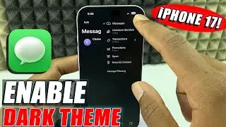 how to enable dark mode on message app iphone 17?