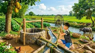 Country Life: Orphan Boy Building a Water System and Digging a Well After a Long Drought