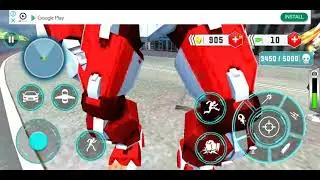 🔥  Police Car Transform Robot Car Crime City Cop Game (By Roadster Inc) Gameplay HD