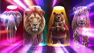 Elephant vs Lion vs Bear vs Panther Tiles Hop EDM Rush