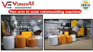 Big two arm bi axial Water tank making rotomoulding machine @vishnuengineering9339