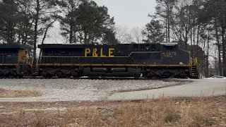 Catching CSX1875 “P&LE” leading CSX I031 meeting with Amtrak 90 in Chester, Va!