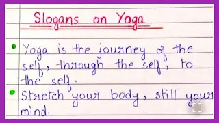Top 30 Yoga Slogans in English | Best Slogans on International Yoga Day | Yoga Quotes