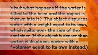 ELI5  Basic Physics Buoyancy