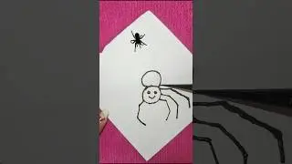 spider drawing easy #spiderman #trendingshorts #ytshorts #shorts