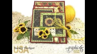 French Country Quad Fold Card by Sandy Trefger