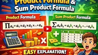 Product formula and sum product formula in excel