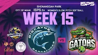GAME 30 - BISCAYNE BARRACUDAS vs COCONUT GROVE GATORS | Shenandoah Park Women&rsquo;s Softball 2025