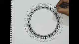 A simple mandala design #art #mandaladrawing #meditativemandalaart #creative mandala art #circular