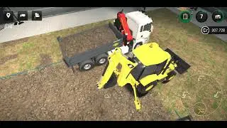 Construction Simulator 3 -  Building A Stone Terrace With Excavator, Dump Truck