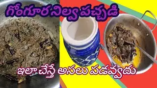 Gongura nilva pachadi in telugu#telugu gongura pachadi