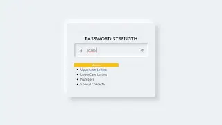Password Strength Checker With Progress Bar