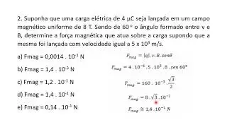 Força Magnética sobre Cargas - Eletromagnetismo - Exercícios - Prof. Ribeiro