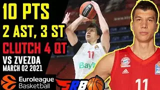 VLADIMIR LUCIC 10 points CLUTCH 4 QT | Crvena Zvezda - Bayern | Full Highlights | 02.03.2021