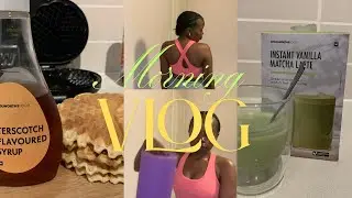 PRODUCTIVE MORNING| 5 a.m VLOG| Trying Matcha| Making Waffles