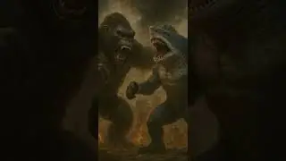 King Kong fighting vs godzilla megalodon tyranosaurus