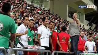 جماهير الوحدات تشعل المدرجات في مباراة الرمثا