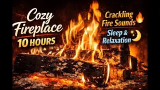 Cozy Fireplace Ambience 4K &ndash; Crackling Fire Sounds for Sleep, Relaxation & Study (10 Hours)