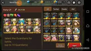 Guardian Soul : World Boss - Team lv74, 7m dmg result.