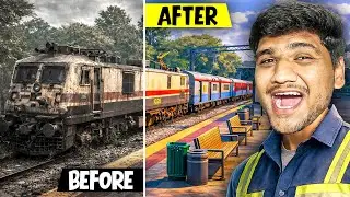 I TRANSFORMED an ABANDONED Railway Station 😱 (INSANE TRANSFORMATION)