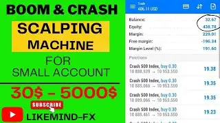 100% NO LOSS BOOM AND CRASH SCALPING STRATEGY. LIVE TRADE. FOR SMALL ACCOUNTS