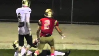 Deleon to Beaty for a 14 yd TD pass, 18-0 Centennial over Garces, 3rd quarter