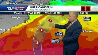 Hurricane Erin passes east of US, Alabama weather forecast is stormy before a cold front next week