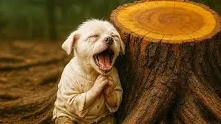 Poor Puppy Tried to Save His Tree &mdash; They Cut It Down, He Rebuilt Hope