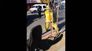 My hover board on fire